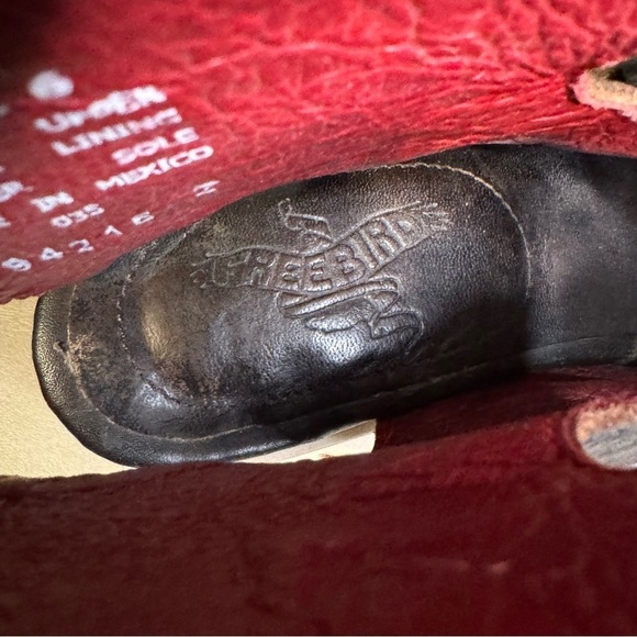 Freebird by Steven Quail Sandal Brown Distressed Leather Buckle Heel Gladiator 6 - Picture 9 of 9